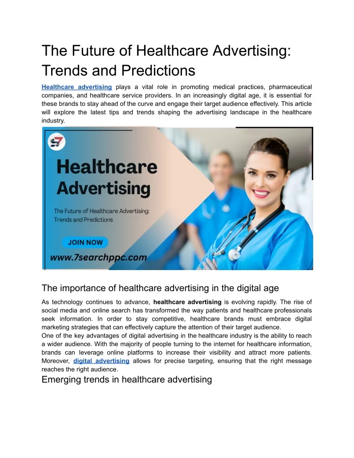 the future of healthcare advertising trends