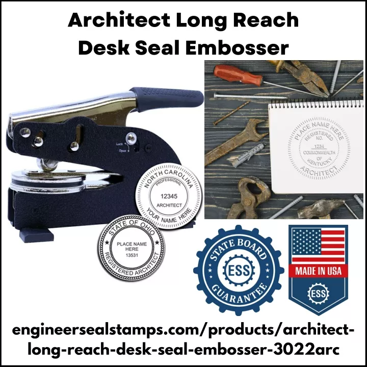 architect long reach desk seal embosser