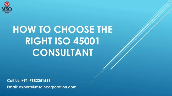 how to choose the right iso 45001 consultant