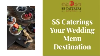 SS Caterings | Wedding Catering Menu