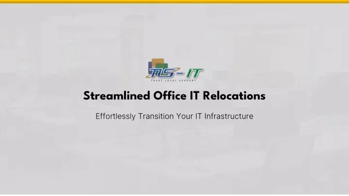 streamlined office it relocations