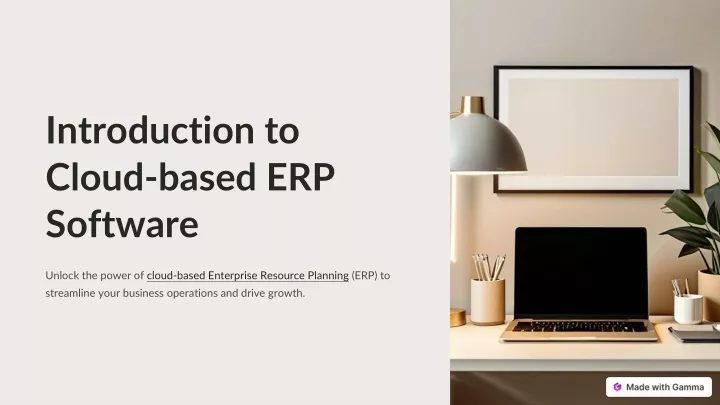 introduction to cloud based erp software