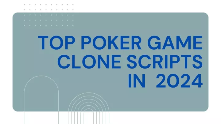 top poker game clone scripts