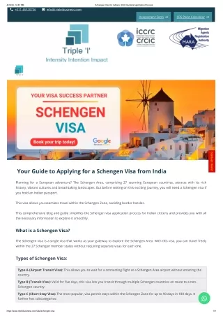 Documents Required for Schengen Visa from India