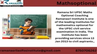 UPSC Maths Optional Online Classes