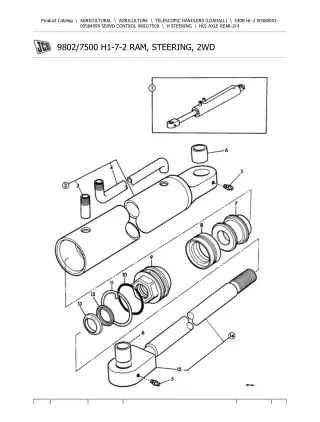 JCB 530B HL-2 Telescopic Handlers (Loadall) Parts Catalogue Manual Instant Download (Serial Number 00580001-00584999)