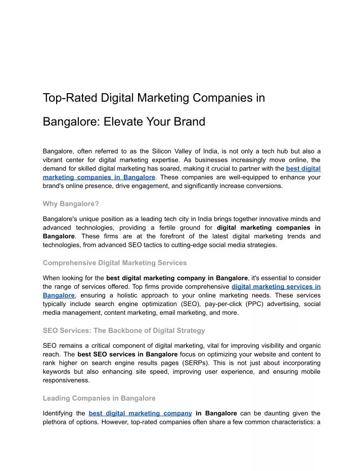 top rated digital marketing companies in