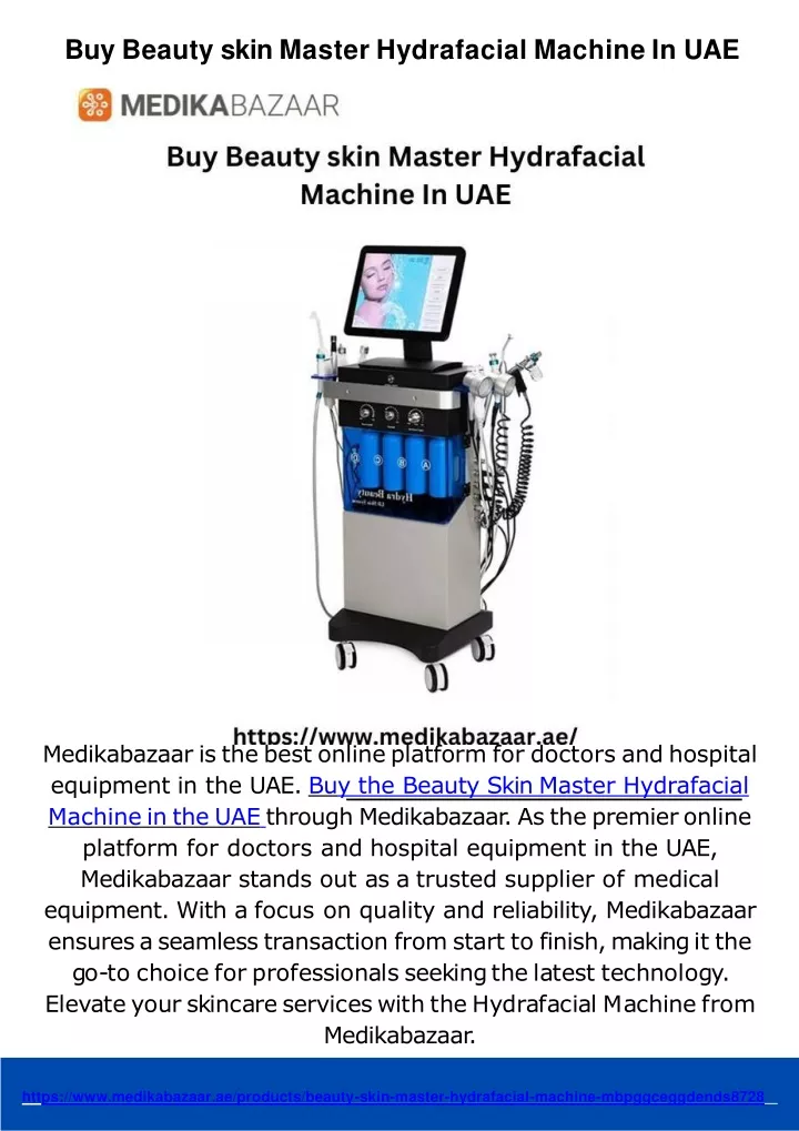 buy beauty skin master hydrafacial machine in uae