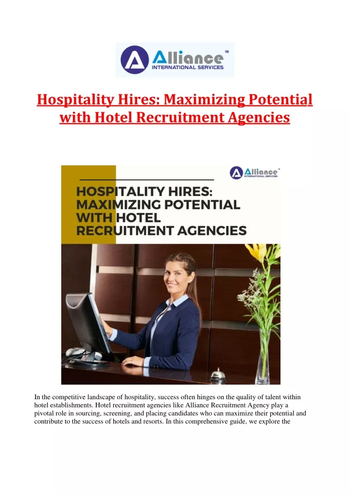 hospitality hires maximizing potential with hotel