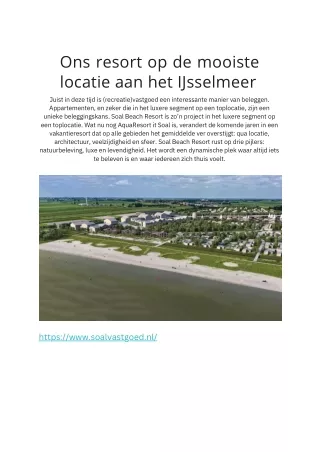 ons resort op de mooiste locatie