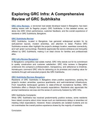 Exploring GRC Infra_ A Comprehensive Review of GRC Subhiksha (1)
