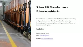 Scissor Lift Manufacturer, Best Scissor Lift Manufacturer