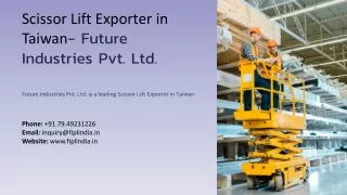 Scissor Lift Exporter in Taiwan, Best Scissor Lift Exporter in Taiwan