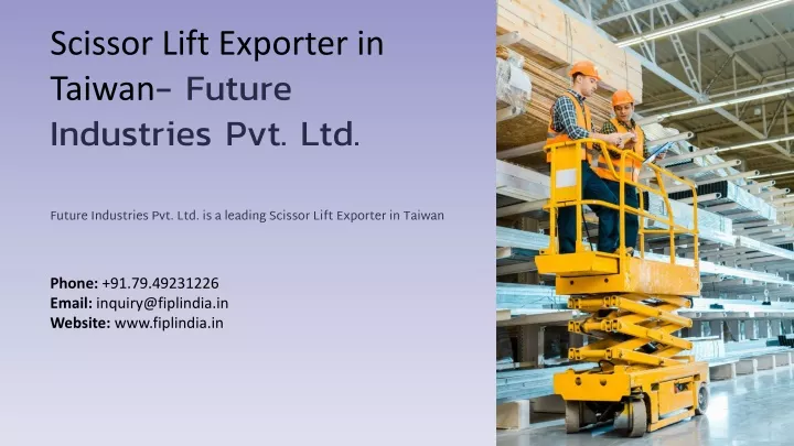 scissor lift exporter in taiwan future industries