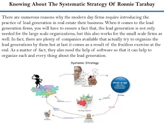 Knowing About The Systematic Strategy Of Ronnie Tarabay