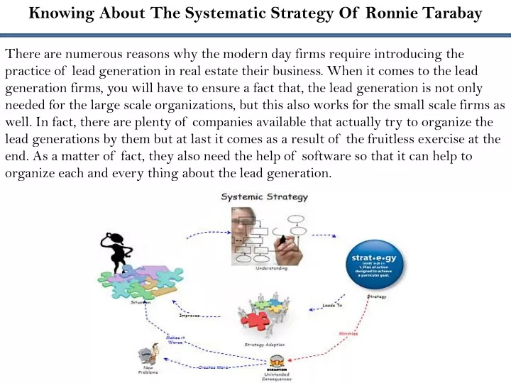 knowing about the systematic strategy of ronnie