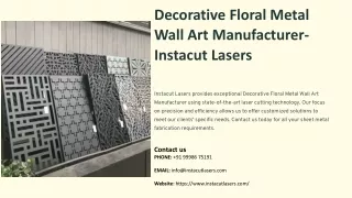 Decorative Floral Metal Wall Art Manufacturer, Best Decorative Floral Metal Wall