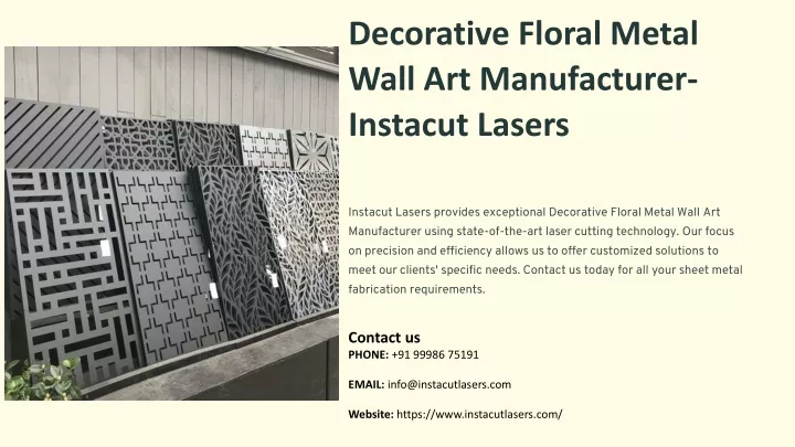 decorative floral metal wall art manufacturer