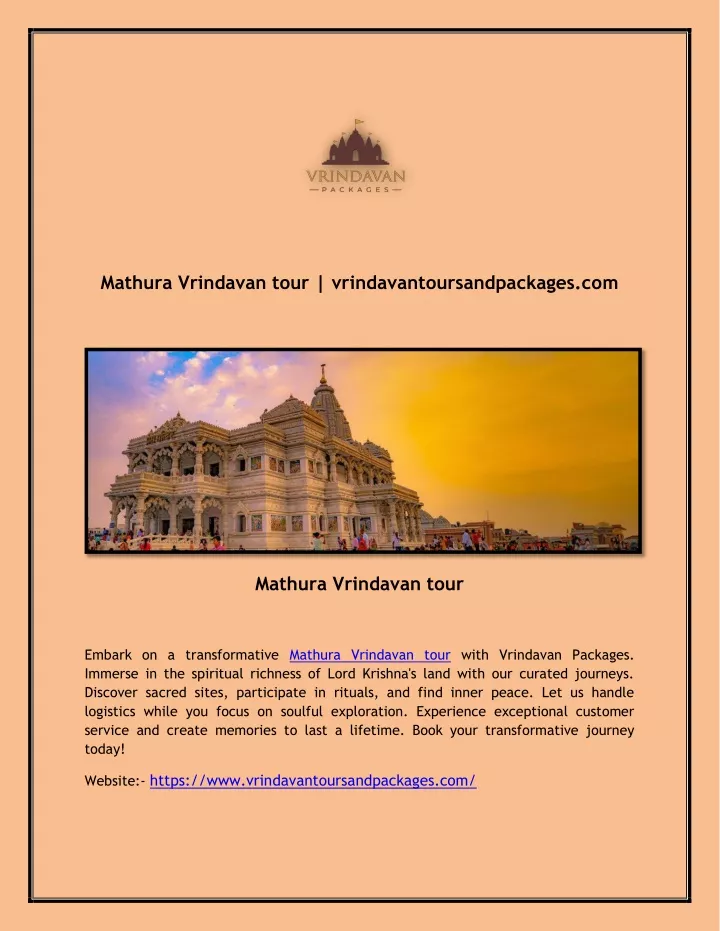 mathura vrindavan tour vrindavantoursandpackages