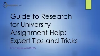 Guide to Research for University Assignment Help Expert Tips and Tricks