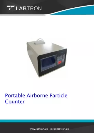 portable airborne particle counter