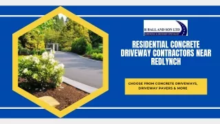 Residential Concrete Driveway Contractors Near Redlynch