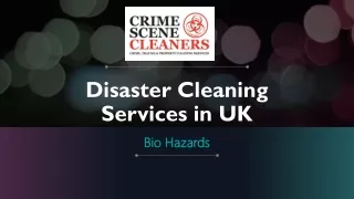 Disaster Cleaning Services in UK