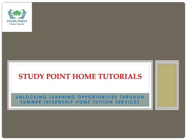 study point home tutorials