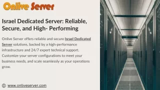 Power Your Business with High-Performance Israel Dedicated Server