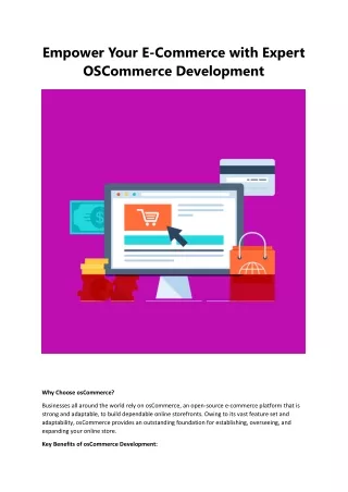 empower your e commerce with expert oscommerce