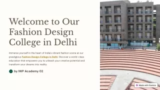 Welcome to Our Fashion Design College in Delhi