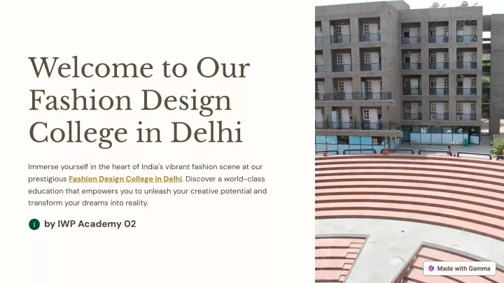 welcome to our fashion design college in delhi