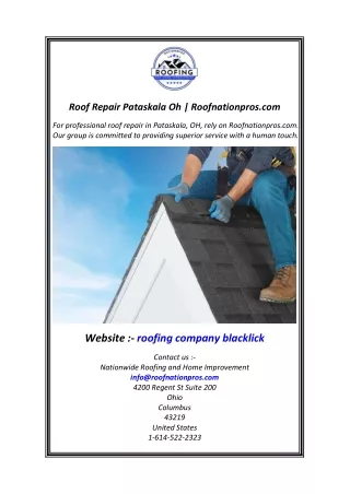 Roofing Company Pataskala Oh  Roofnationpros.com