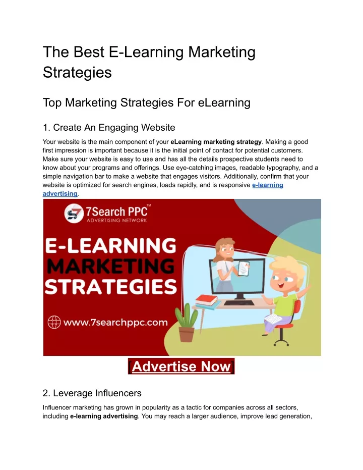 the best e learning marketing strategies