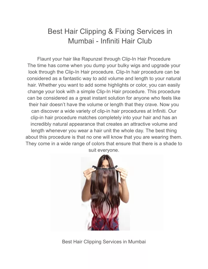 best hair clipping fixing services in mumbai