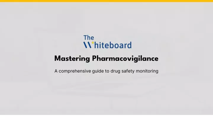 mastering pharmacovigilance