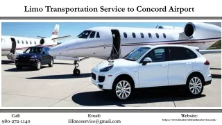 Limo Transportation Service to Concord Airport