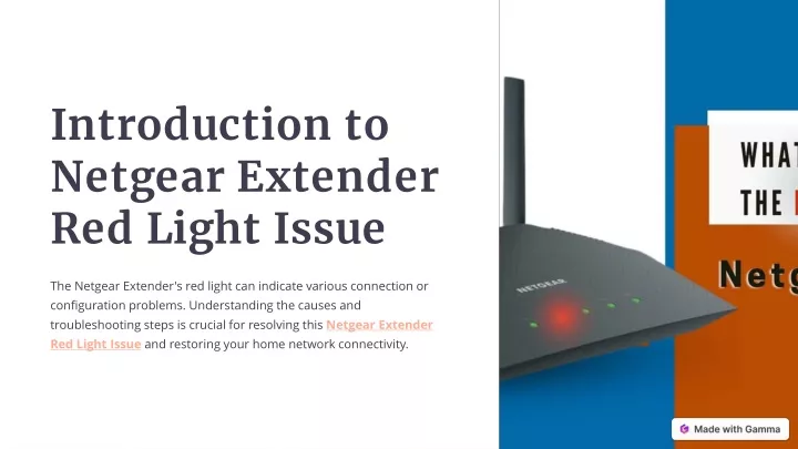 introduction to netgear extender red light issue