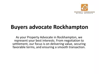 Buyers advocate Rockhampton