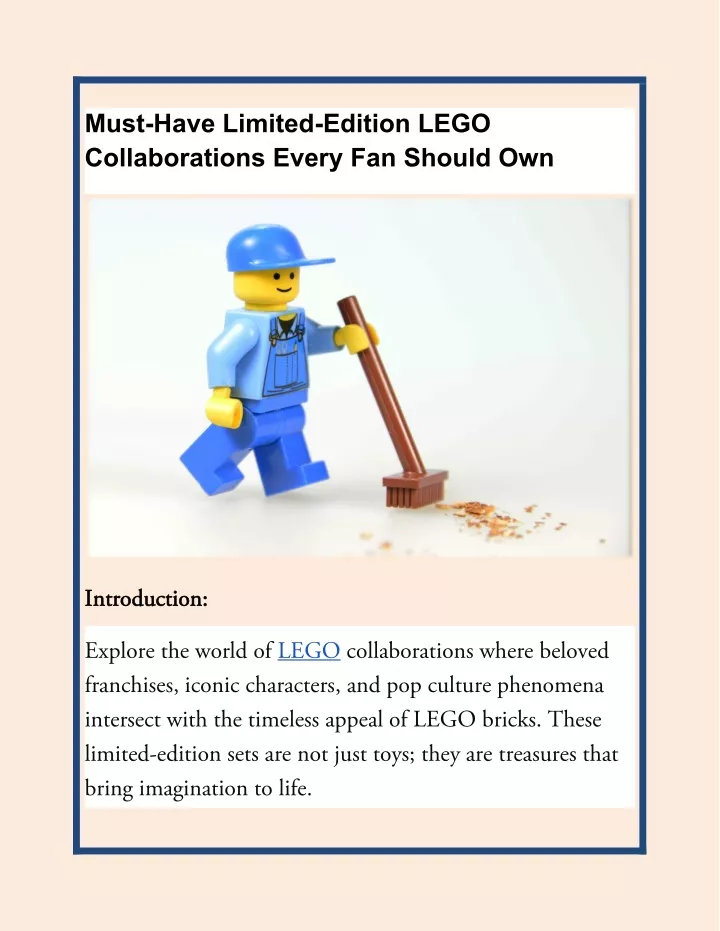 must have limited edition lego collaborations