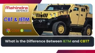 What is the difference between IETM And CBT