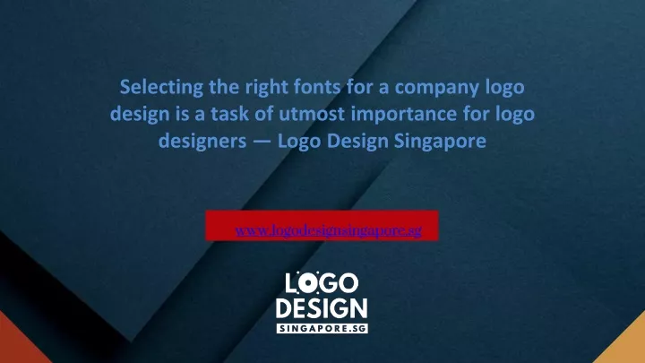 selecting the right fonts for a company logo