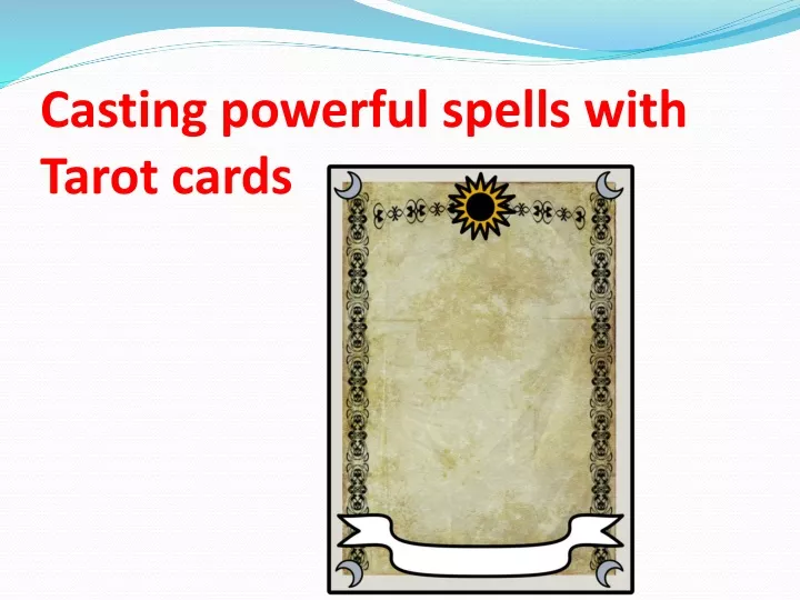 casting powerful spells with tarot cards