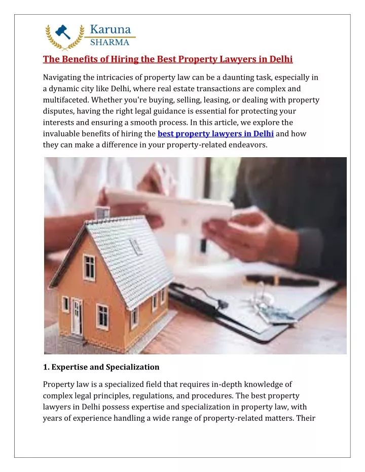 the benefits of hiring the best property lawyers