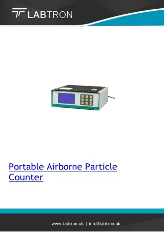 portable airborne particle counter