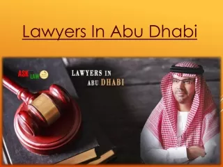 Lawyers In Abu Dhabi