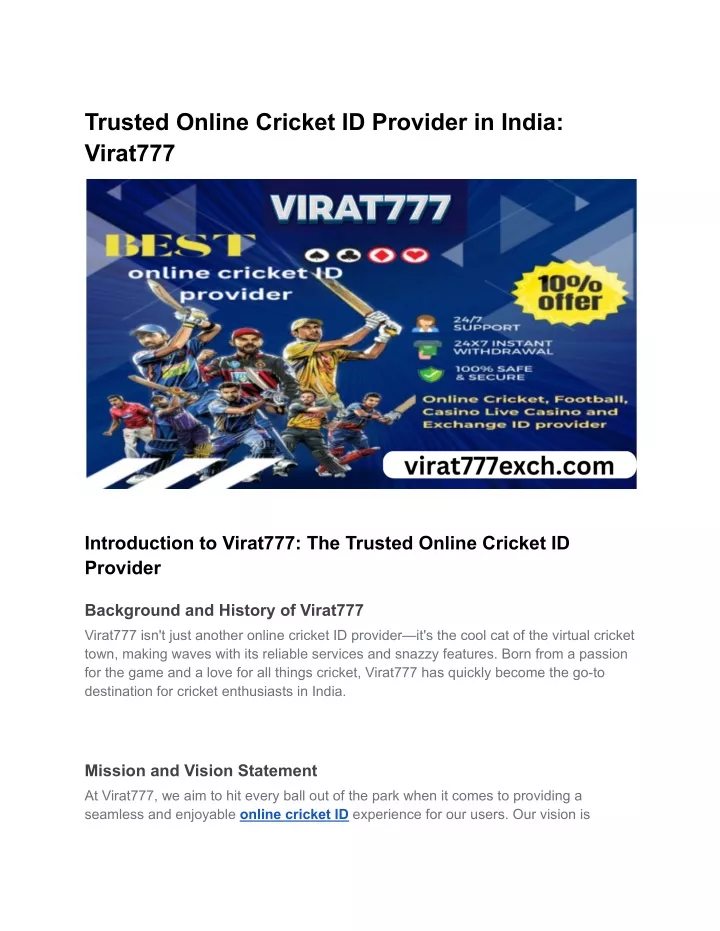 trusted online cricket id provider in india