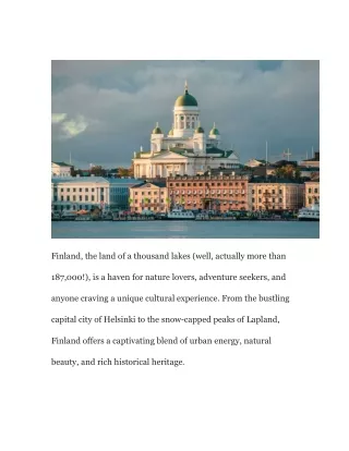 Places to Visit in Finland