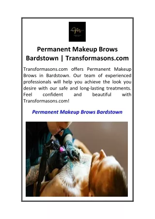 Permanent Makeup Brows Bardstown  Transformasons.com