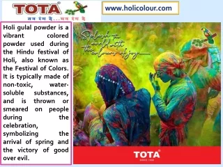 Celebrate Holi festival safer and eco-friendly with Holi Gulal Powder